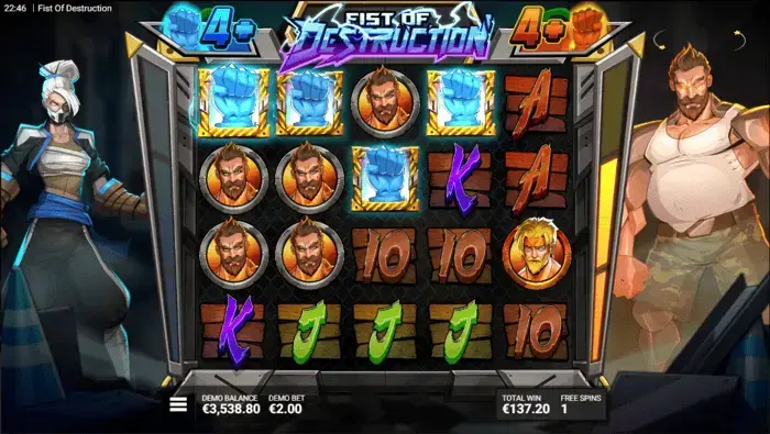 Fist of Destruction echtgeld Uppercut und Epic Drop Optionen Auswahlbildschirm